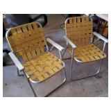 Pair of Aluminum Folding Chairs Vintage Nice