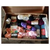 Box of Yarn (#1) Several Rolls of Yarn
