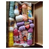 Box of Yarn (#2) Several Rolls of Yarn