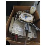 Lot of Paint Supplies - Painting Handle, Brushes