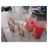 Lot of Coca Cola Glasses