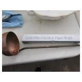 Large Copper Ladle & Gold Plated Ruler/Paperweight