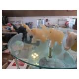 4 Agate/Stone Elephants