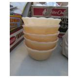 5 Fire King Custards