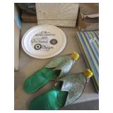 Beaded Shoes, Clutch & American Legion Plate