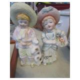 Boy & Girl Porcelain Figurine Set