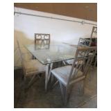 Glass Top Table & 4 Chairs