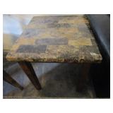 Faux Marble End Table