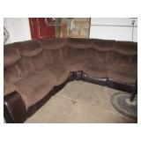 Microfiber/Leather  Reclining Sectional
