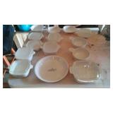 Large Lot of Corning Ware, Some with lids.