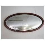Antique Wood Framed Mirror 36.5"x18"