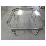 Glass Top Coffee Table / Repurposed / Painted