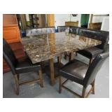 corner Counter Height table and chair and bench