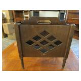 Vintage Magazine Rack Wooden