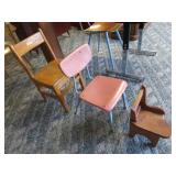 School Chair / Oak Chair / Doll School Desk Chair