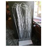 Lighted White Tall Grass Decor