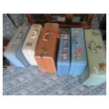 Lot of 6 Vintage Suitcases