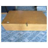 Wooden Box with Hinged Lid. Fits under bed.