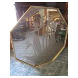 Large Octagon Mirror With Design