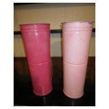 2 Painted / Galvanized Cans