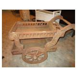 Vintage wagon / plant cart. wood constructed.