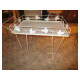 Wrought Iron Plant Stand / Cart Type Planter