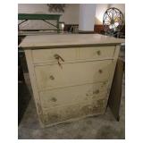 Antique Wooden Chest with Dovetail drawers