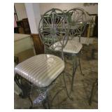 Pair of Heavy Iron Barstools / Very Ornate / Very