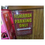 New Metal Sign 16.5" x 12" Fisherman Parking Only