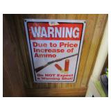 New Metal Sign 16.5" x 12" Warning Due To The