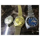 3 Vintage Watches / Seiko 17 Jewels / Waltham /