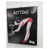 Bottoms Up Metal Sign