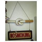 No Smoking Cigarette Knot Double Sided Sign Very