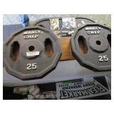 2 Marcy Grip 25 lb Weights