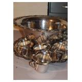 Silver Plate Punch Bowl Set