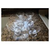 Etched Glass Champagne Glasses