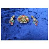 Brooch and Earrings