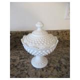 Fenton Hobnail Lidded Dish