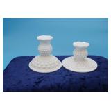 Milk Glass Candle Sticks