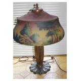 Reverse Painted Lamp