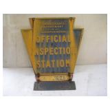 Official Inspection Station Double Sided Metal
