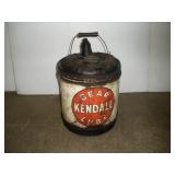Vintage Kendall Gear Lube 5 Gallon Metal Can