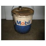 Vintage Mobil 5 Gallon Metal Can