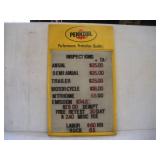 Pennzoil Plastic Letter Sign  17 x 28 Inches