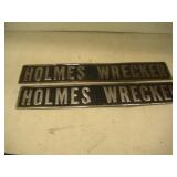 Holmes Wrecker Placards 26 x 5