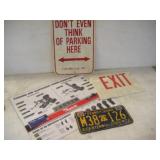 Signs & License Plate