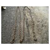 16ft Tow Chain W/2 Hooks   Link - 1 1/4 x 1 3/4