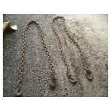 (2) 8ft Tow Chains   Largest Link - 1 1/2 x 2