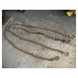 (4) Tow Chains    Longest - 10ft