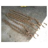 Hoist Chain 40ft Total Length  2 Hooks/Center Ring